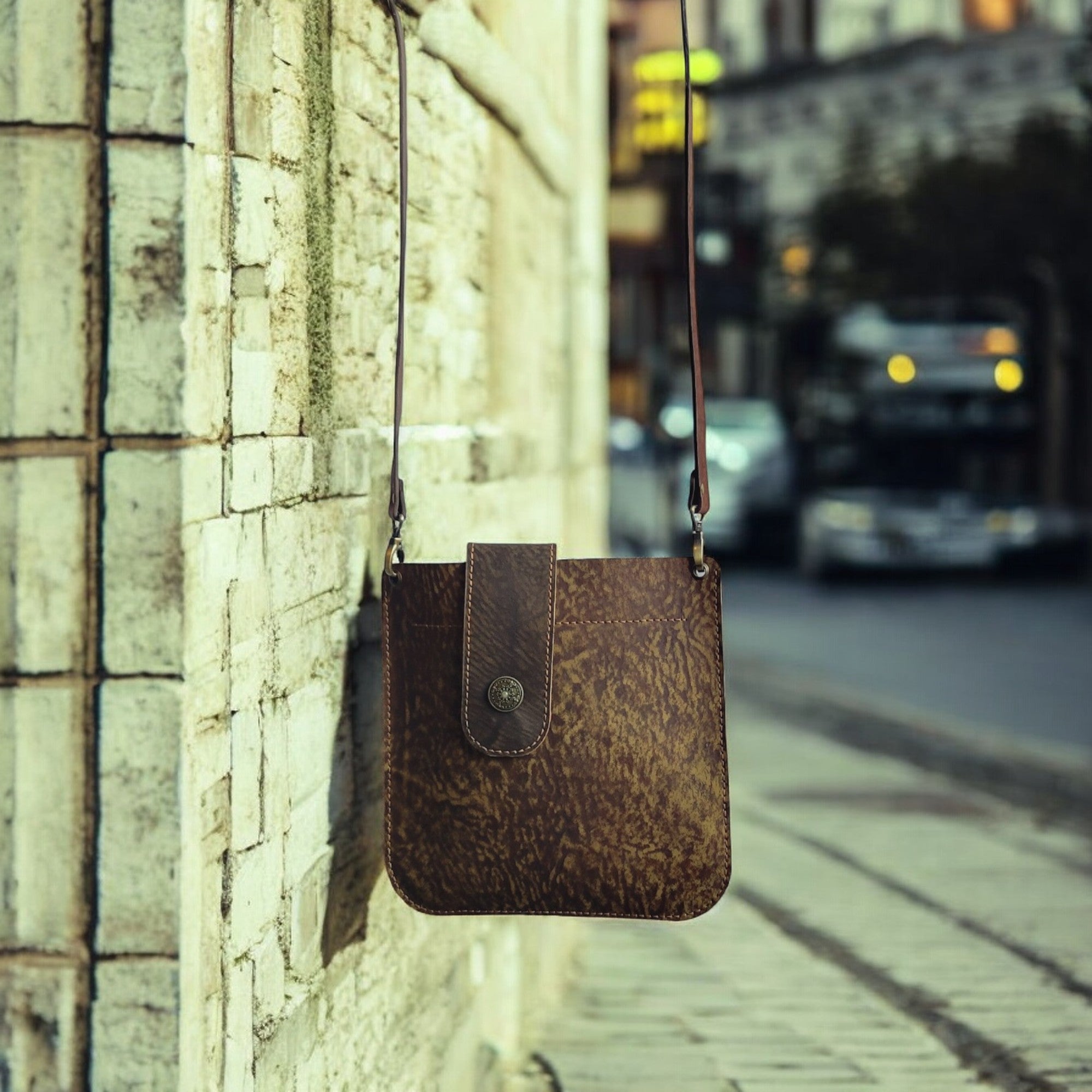 Sac en cuir beige, collection Timber C3