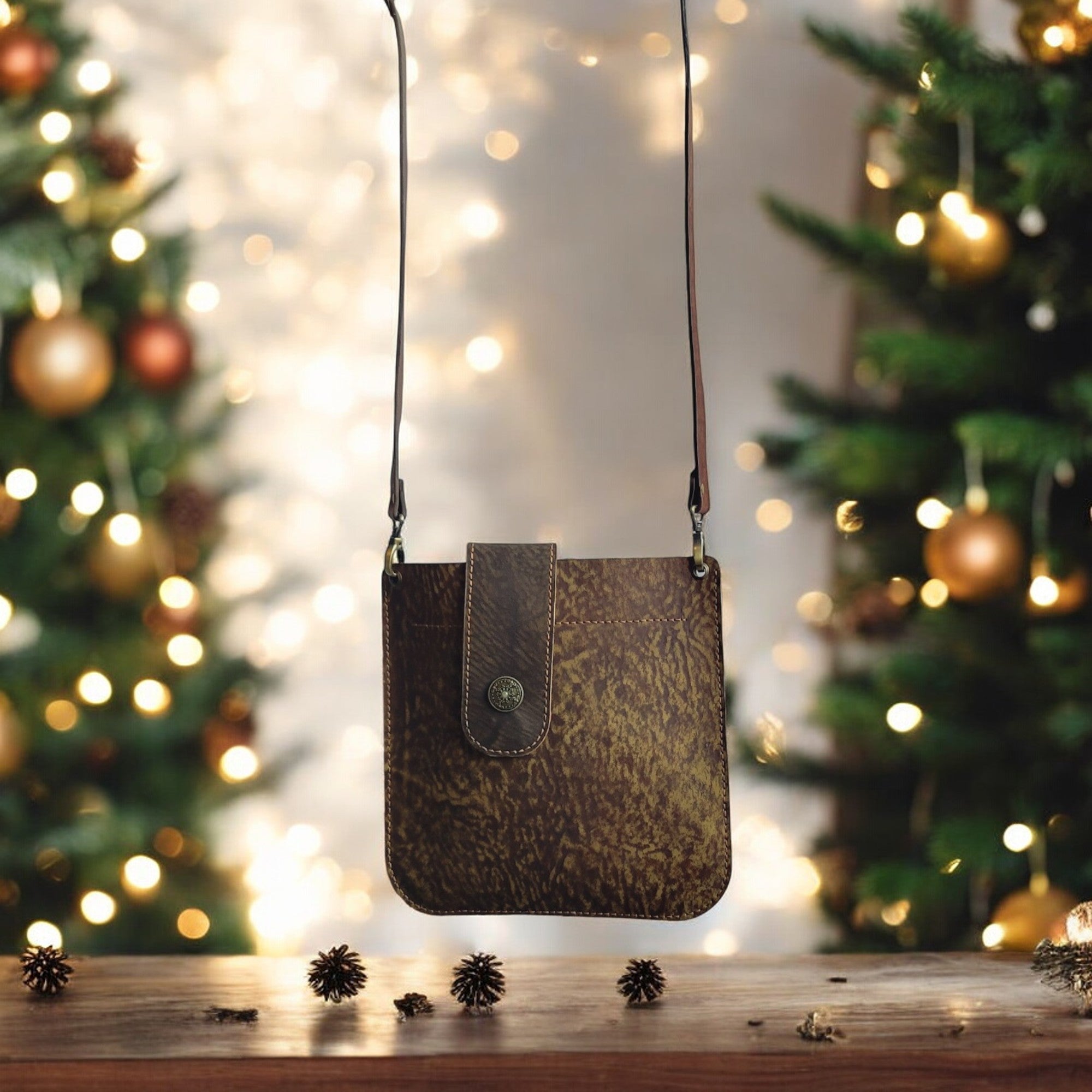 Sac en cuir beige, collection Timber C3