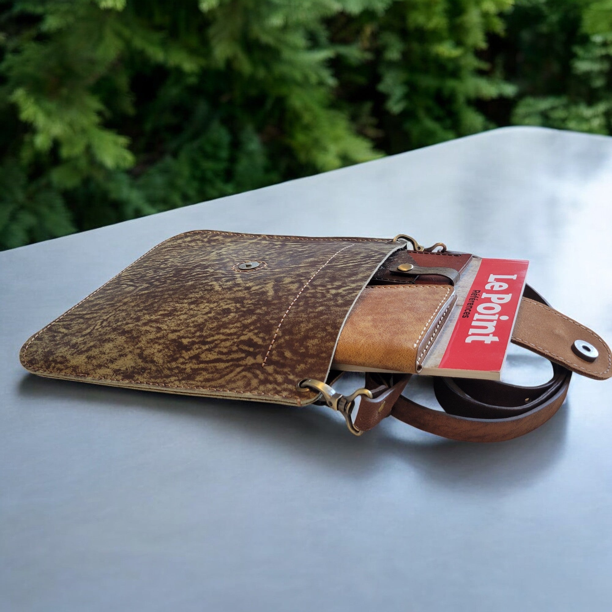 Sac en cuir beige, collection Timber C3