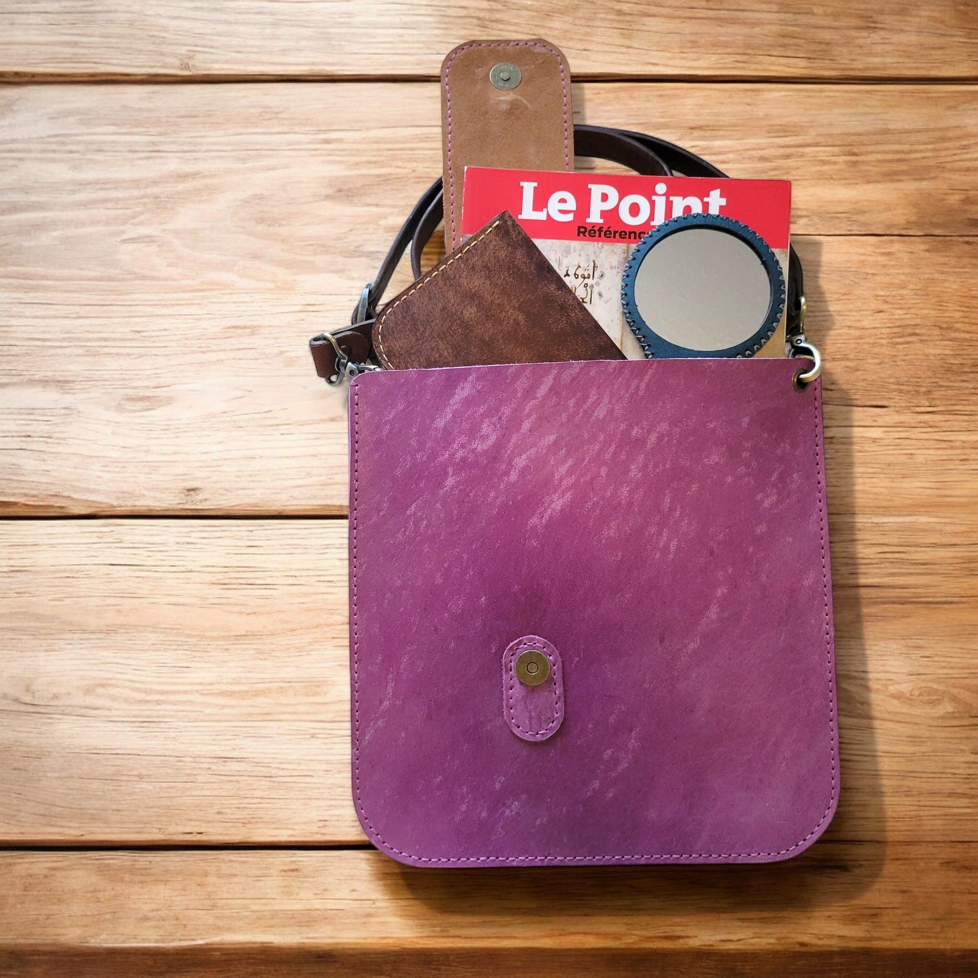 Leather Shoulder Bag | Timber | C2