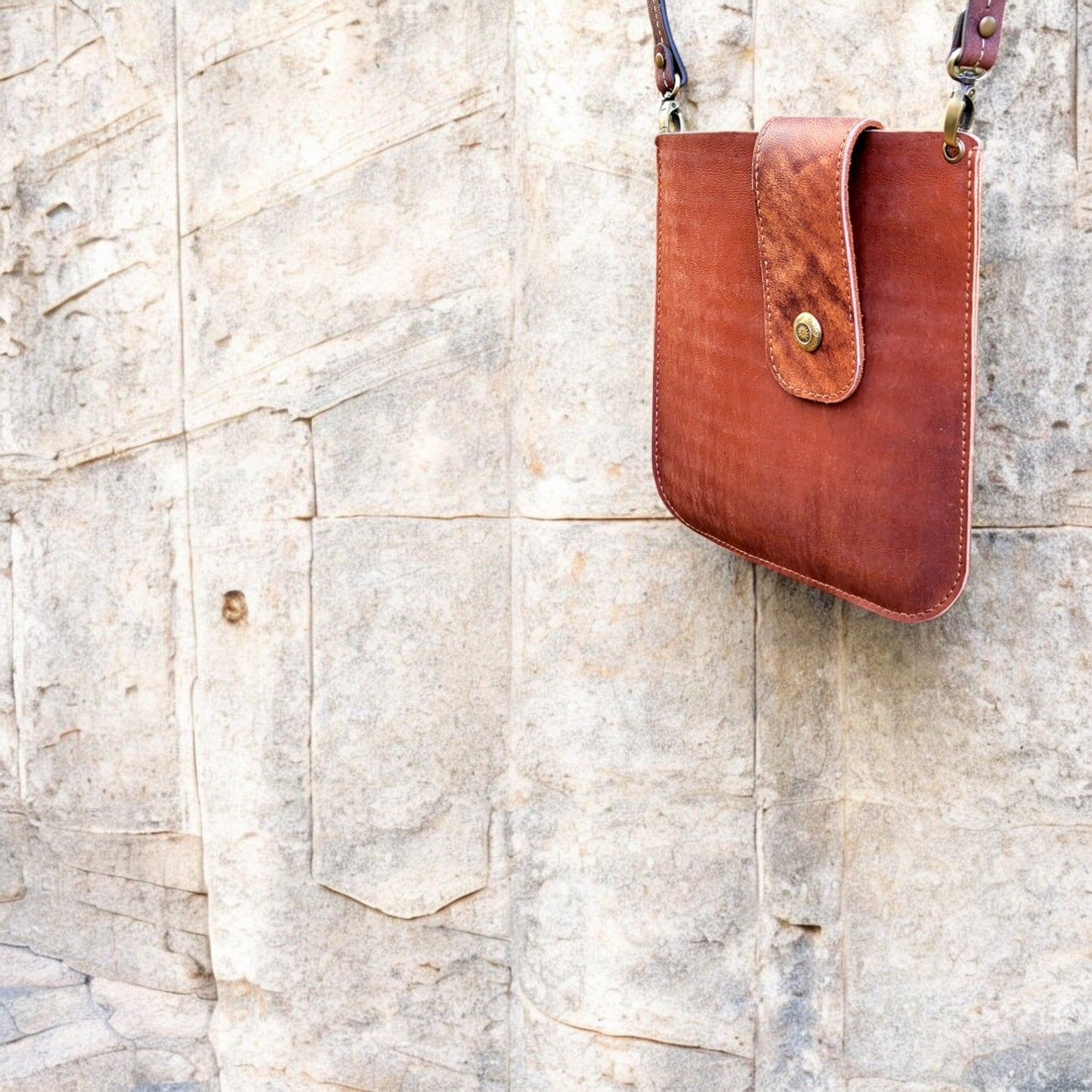 HagorArts Timber Collection Tan Leather Bag