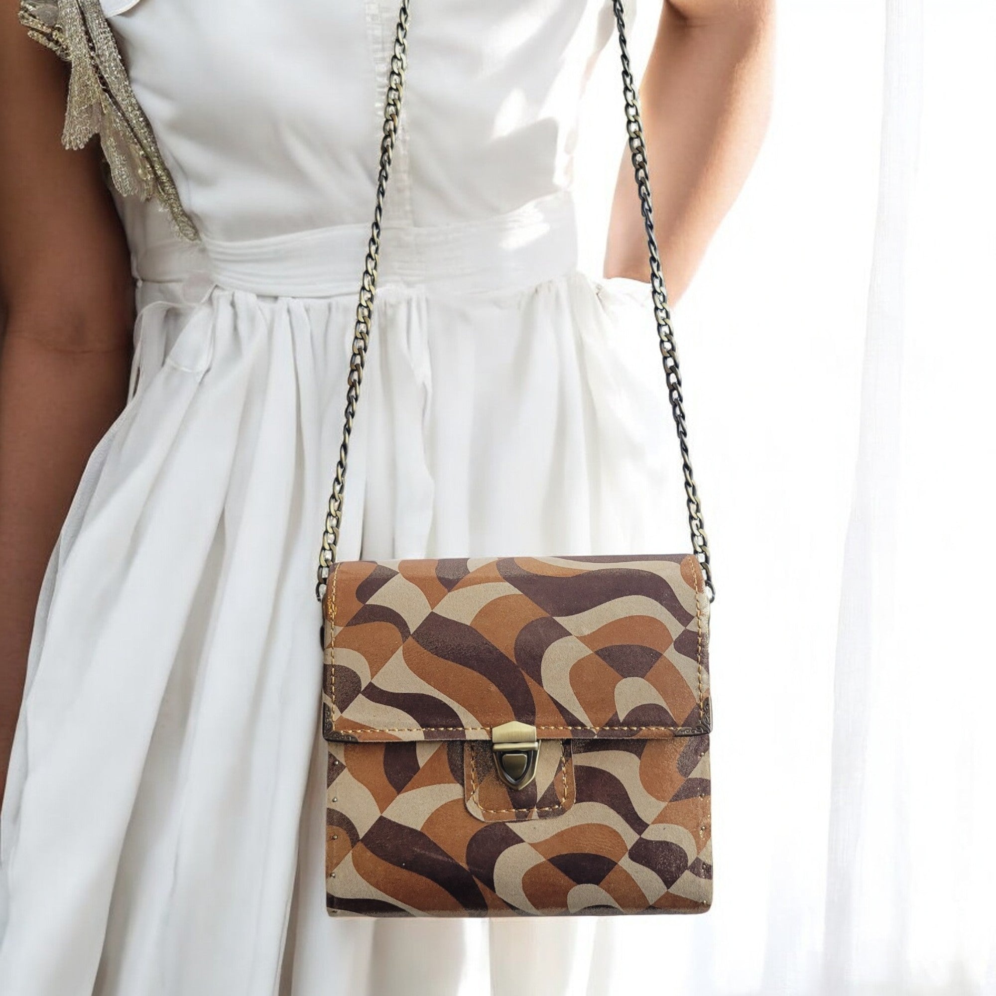 Leather Shoulder Bag, | Wavelet F1