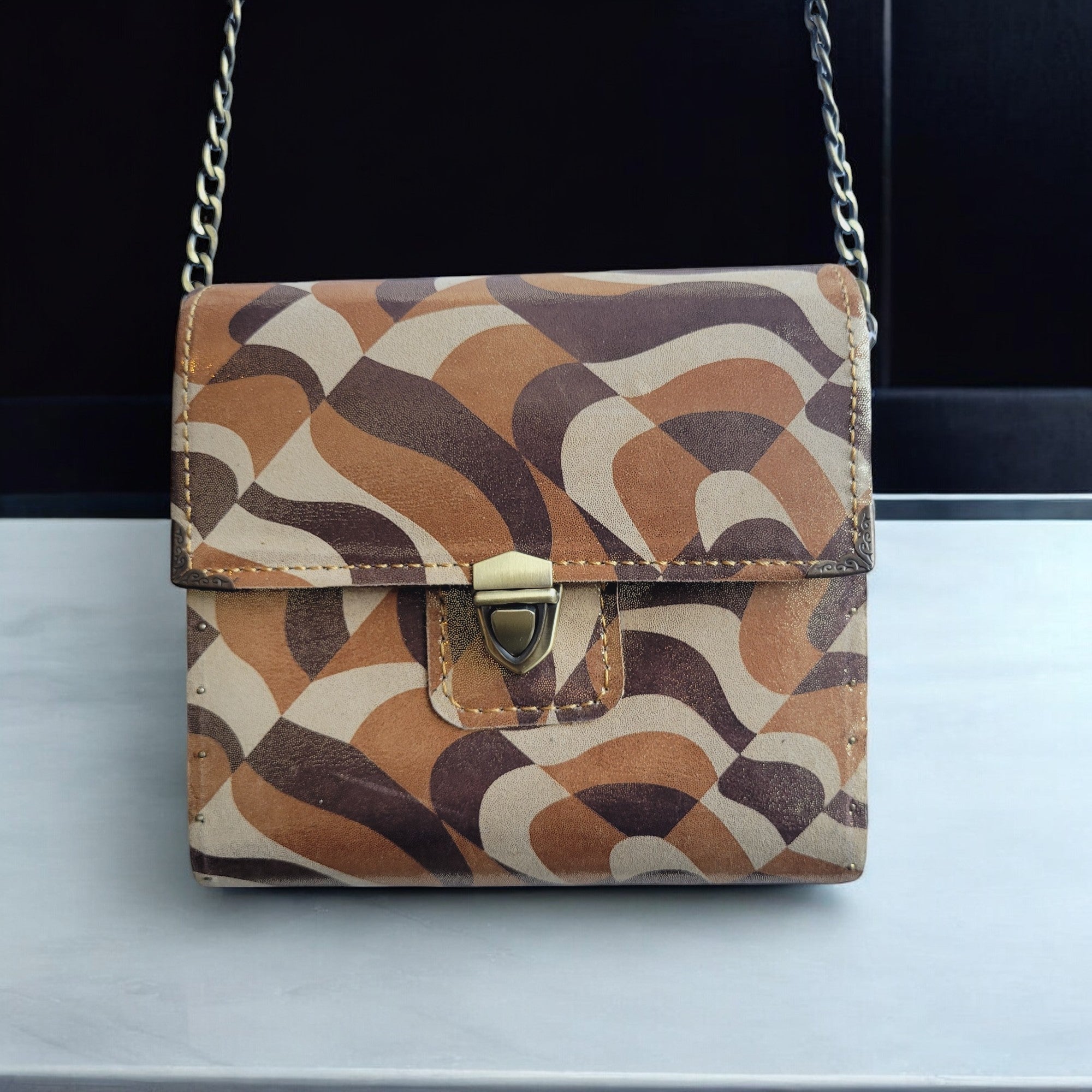 Leather Shoulder Bag, | Wavelet F1