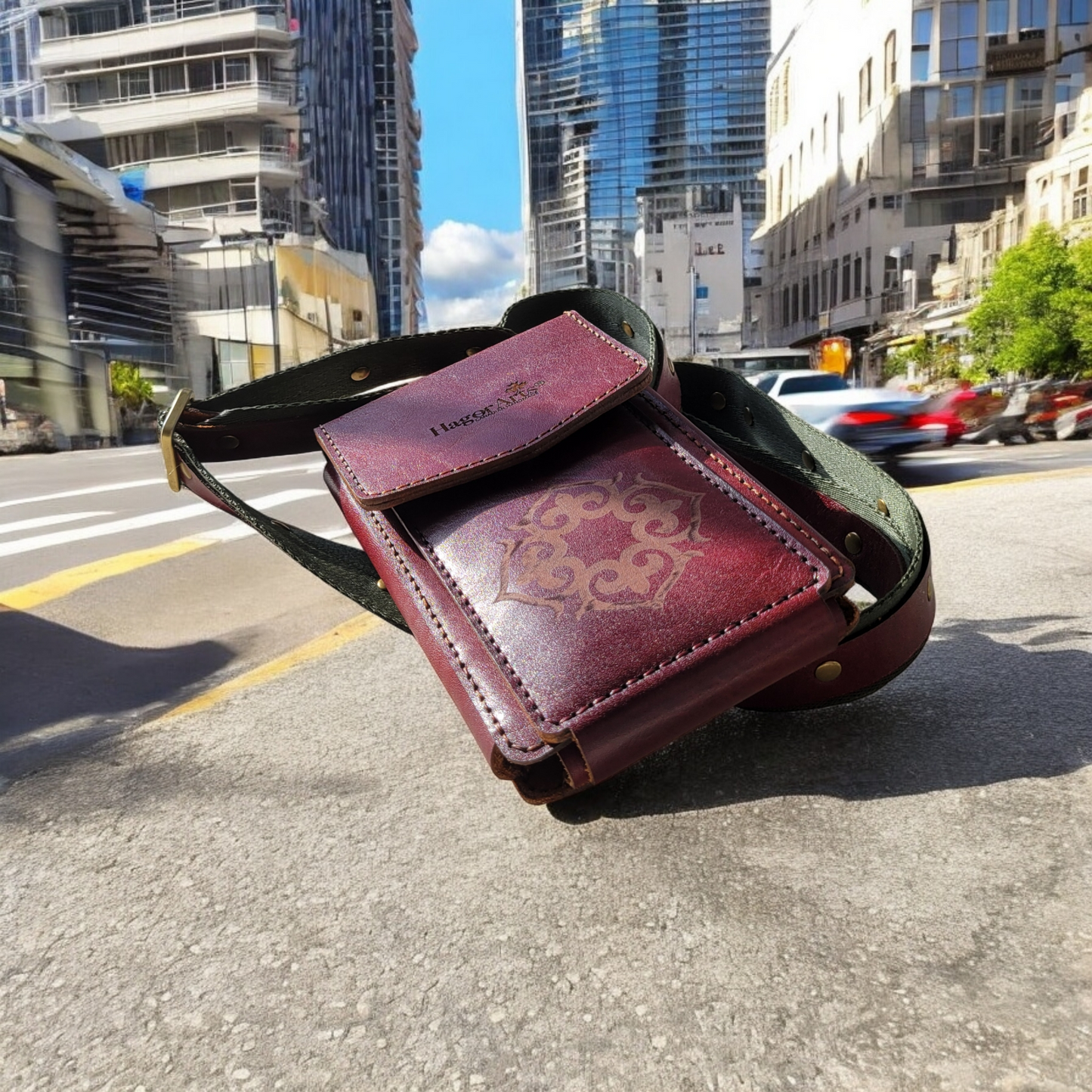 Leather Crossbody Bag, Fiora S4