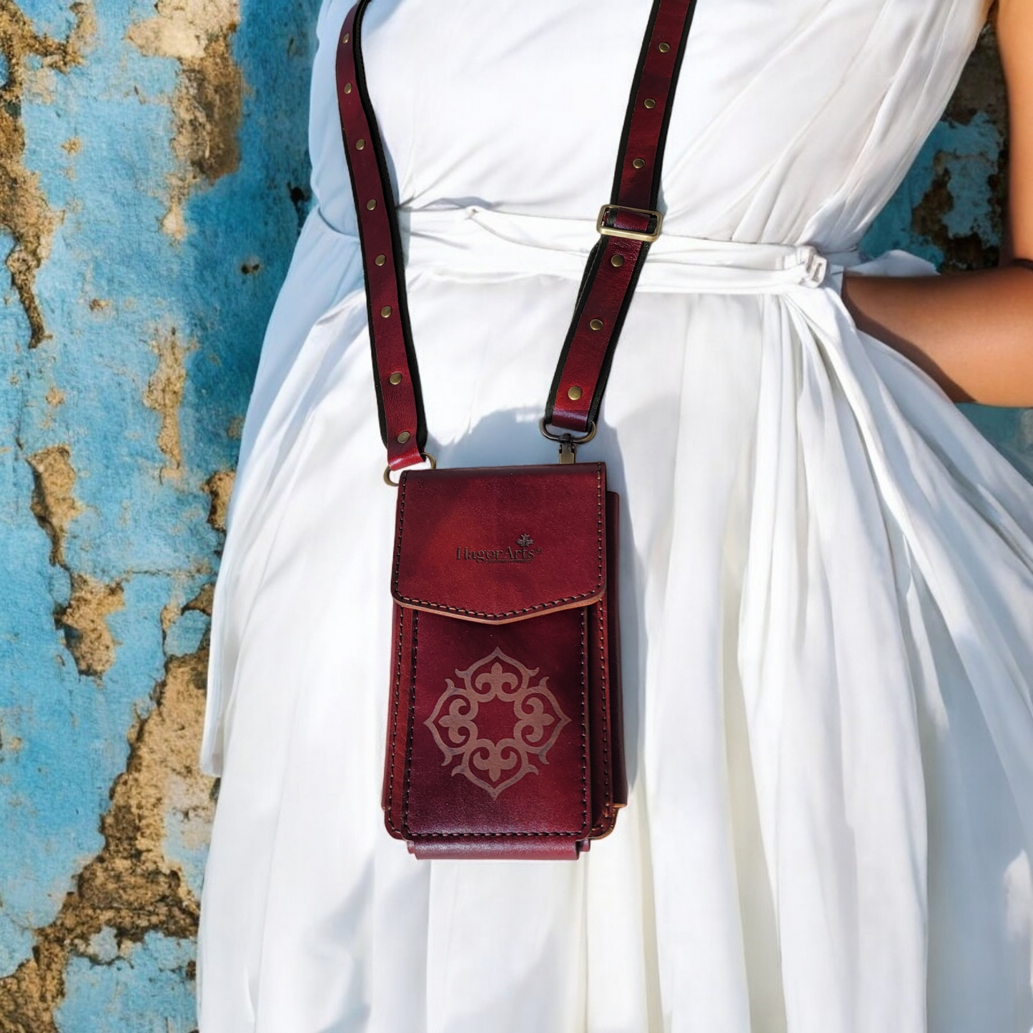 Leather Crossbody Bag, Fiora S4