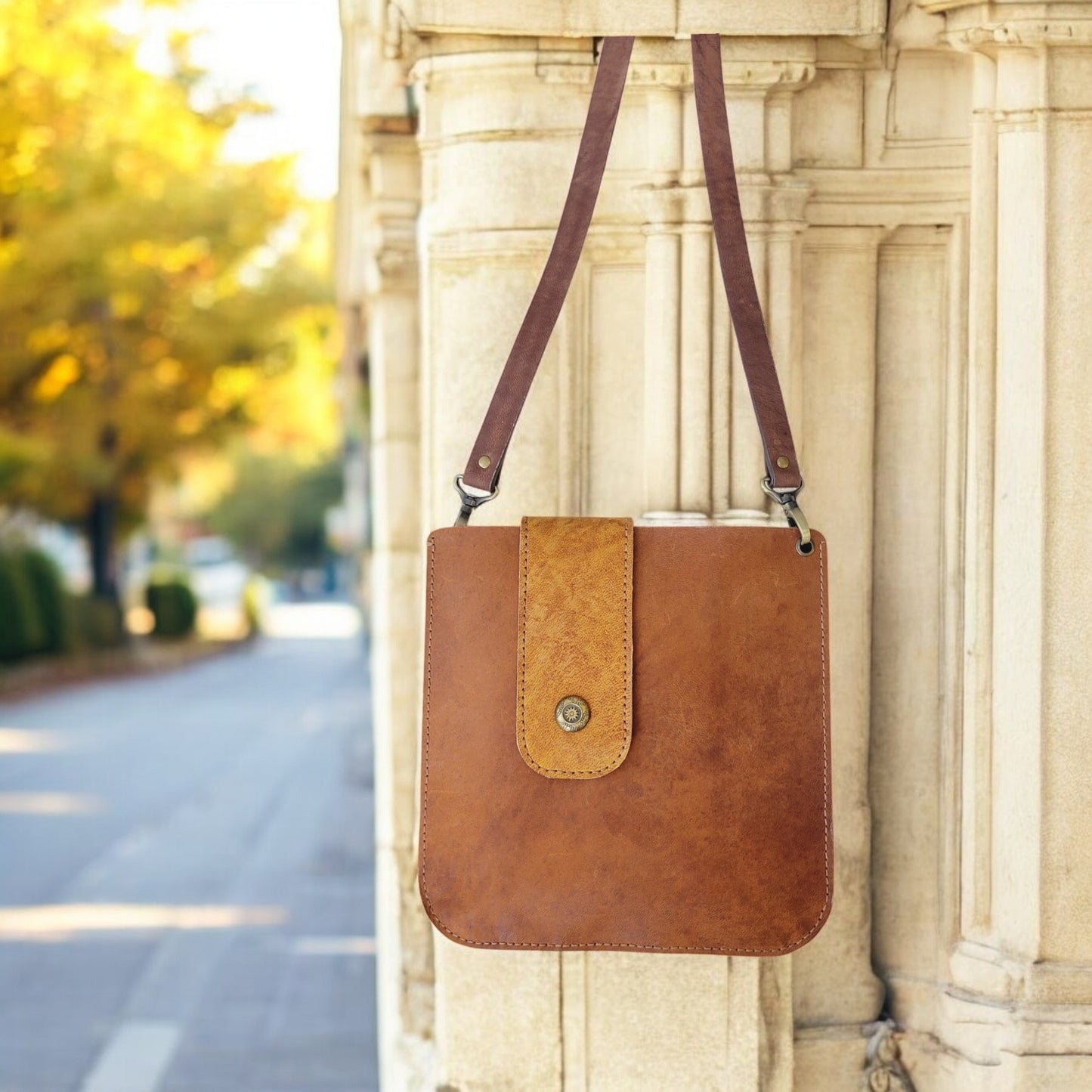 HagorArts Timber C1 Light Brown Leather Bag