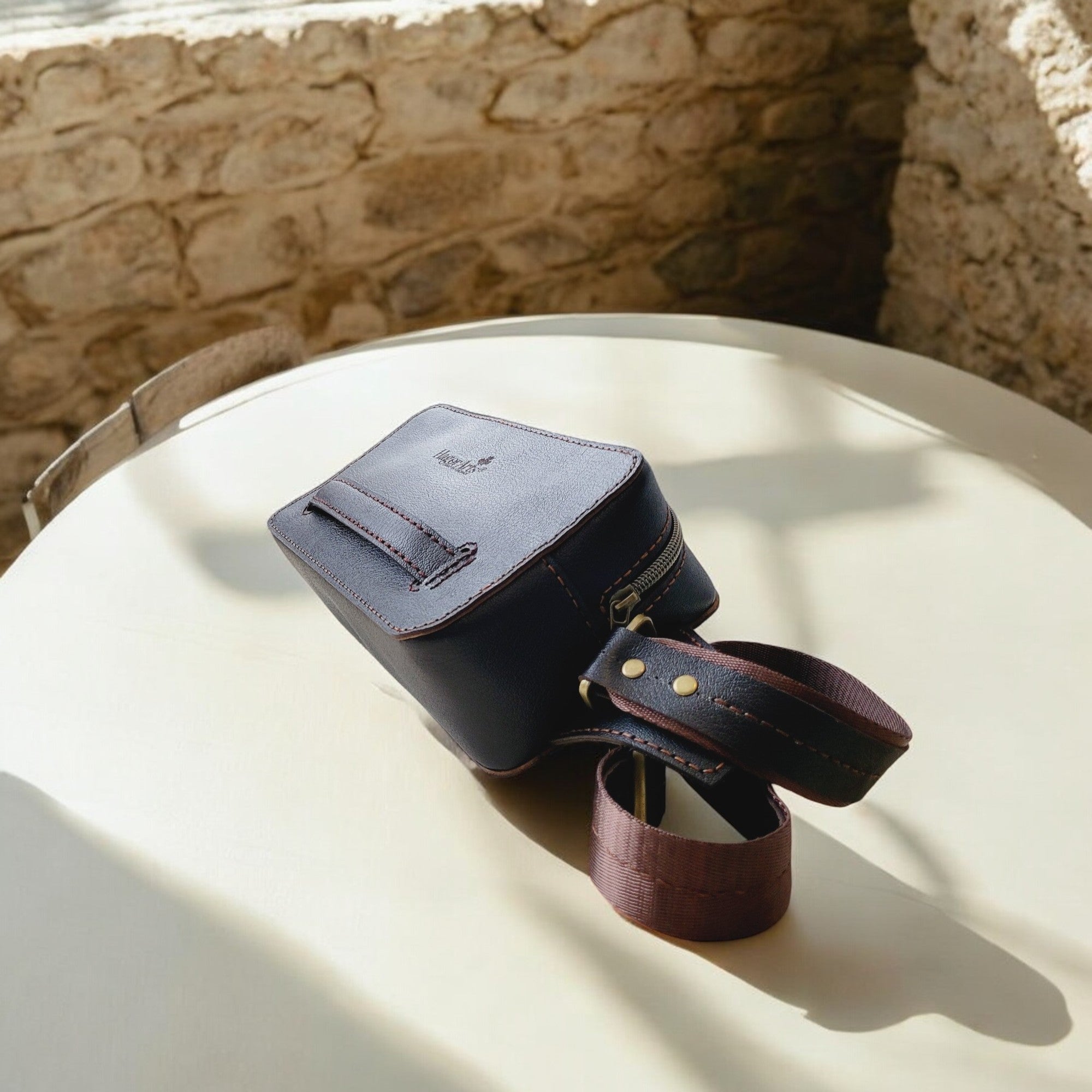 Leather Belt Bag, Scarlet C2