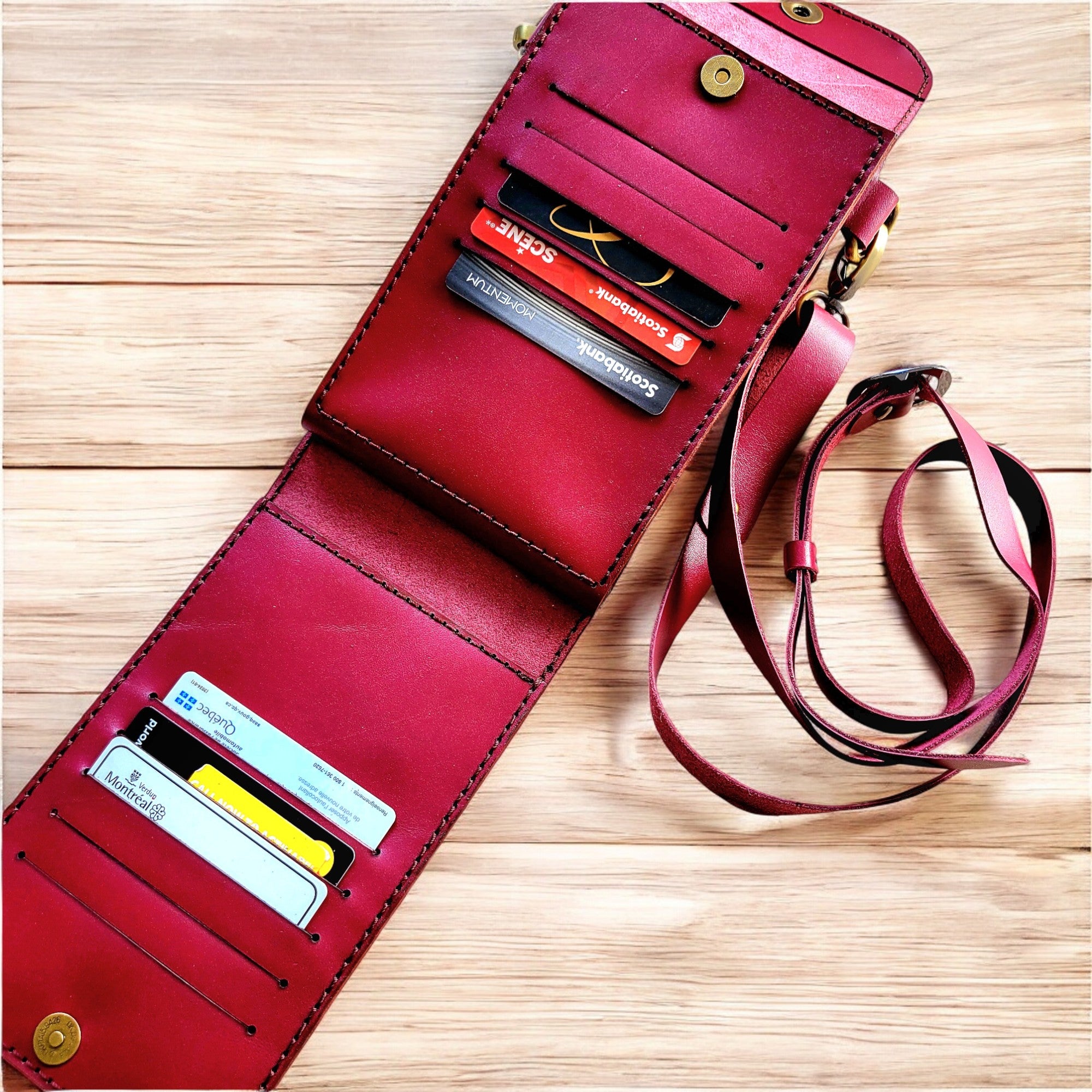 Leather Crossbody Bag | Claret | C1