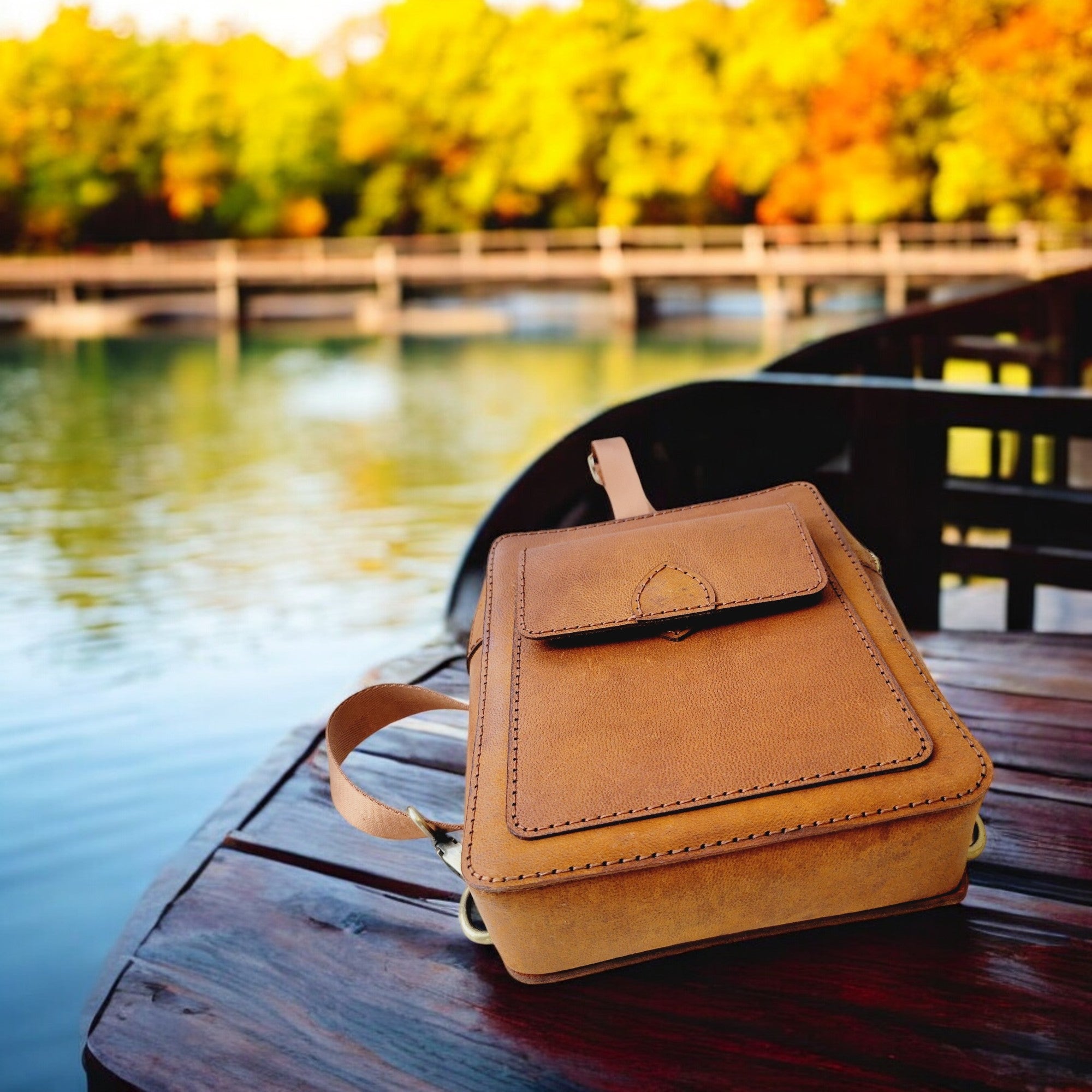 Camel Leather Sling Bag | Odyssey | C1